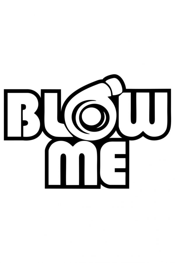 Blow Me Oto Sticker Araba Cam Sticker Siyah 15 X 10 Cm