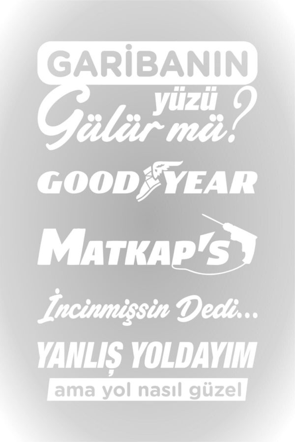 Arka Cam Sticker Set Oto Sticker Araba Sticker Beyaz 20 X 33 Cm