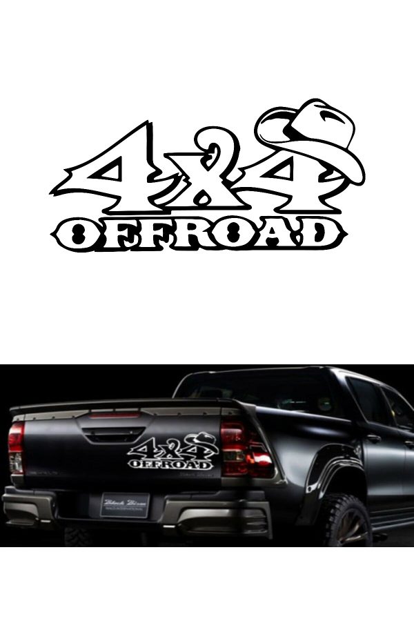 4x4 Off Road Kovboy Oto Sticker 50x25cm