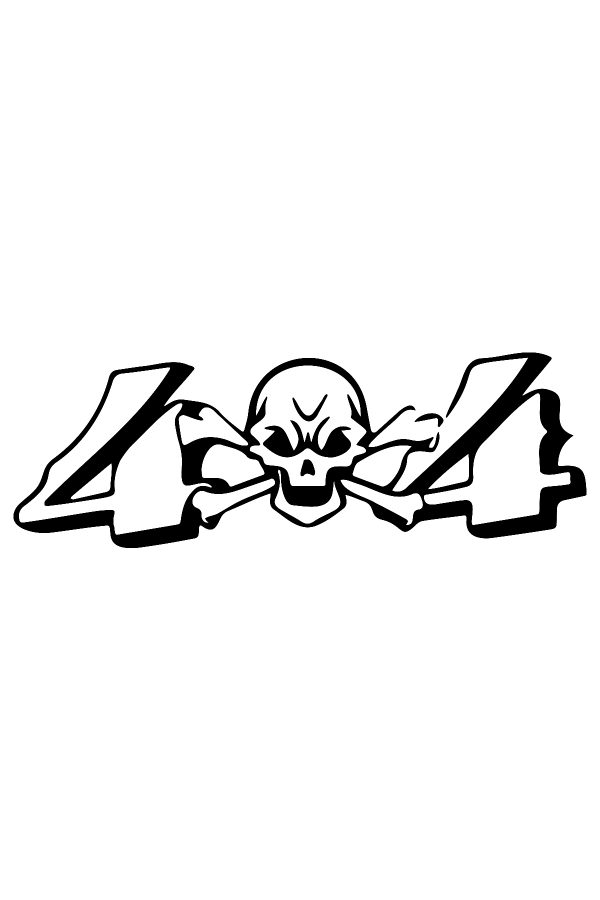 4x4 Off Road Kuru Kafa Oto Sticker 50x17cm