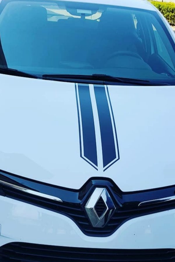 Clio Kaput Şerit Sticker - Oto Sticker - Araba Sticker - 60CM
