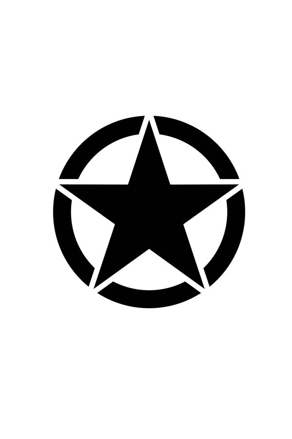 Dijitonline Army Star, Askeri Yıldız Off Road Oto Sticker Araba - Sticker - Oto Sticker - 30cm