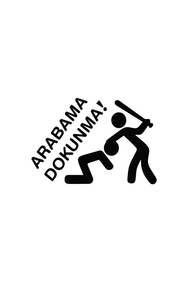 Arabama Dokunma Oto Stickeri 12x8cm