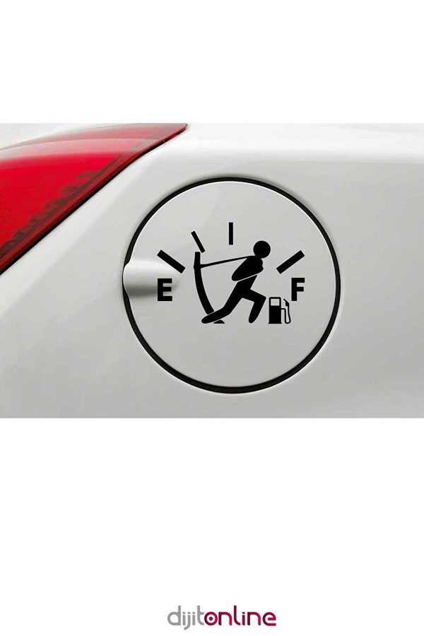 Depo Yakıt Kapağı Sticker Araba Sticker 13x9 Cm