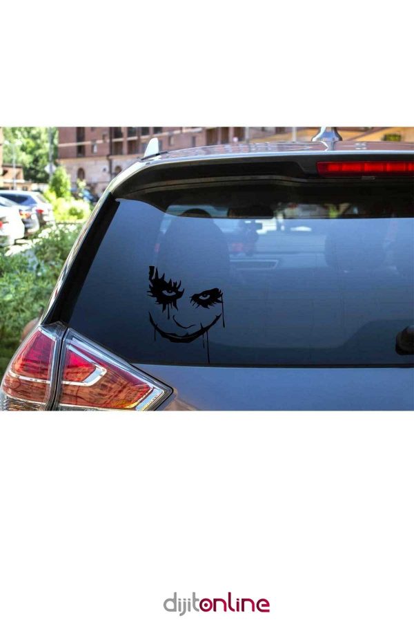 Gülen Yüz Maske Sticker Oto Sticker Cam Sticker 20x25 Cm