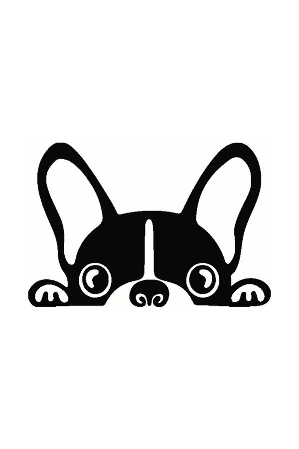 Bagajdan Bakan Köpek - Oto Sticker - 20 x 14