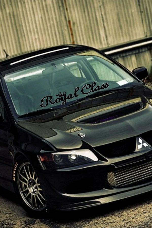Araba Ön Cam Oto Sticker Yapıştırma Royal Class 50CM - Oto Sticker - Araba Sticker