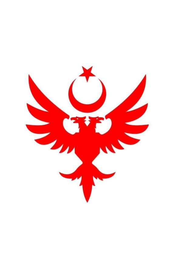 Anadolu Selçuklu Çift Başlı Kartalı Ay Yıldız Kırmızı Sticker Çıkartma Modifiye Tuning