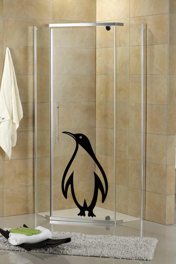 Penguen Duşakabin ve Banyo Sticker - Home Sticker - Duvar Sticker