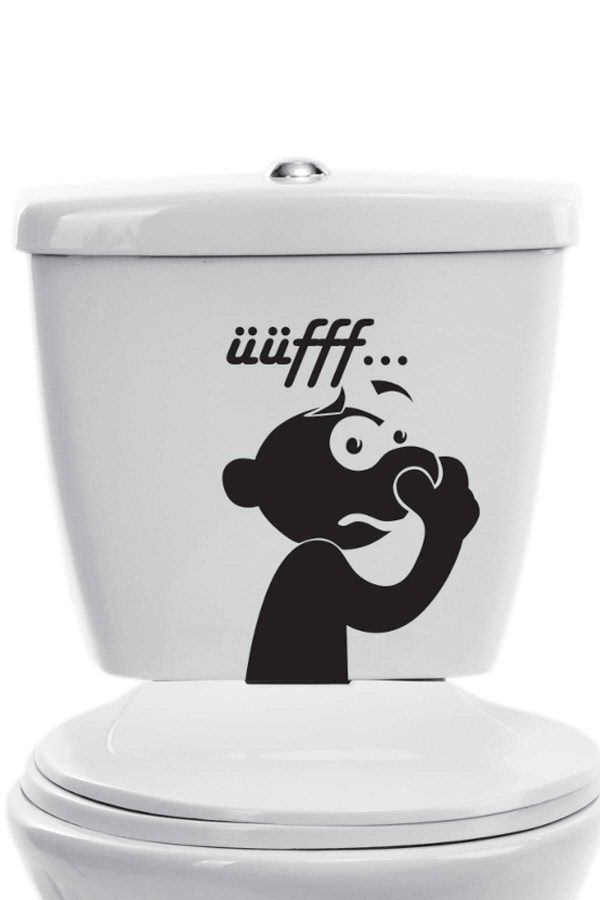 Adam Banyo Aksesuar Wc Klozet Kapak Sticker - Home Sticker - Duvar Sticker