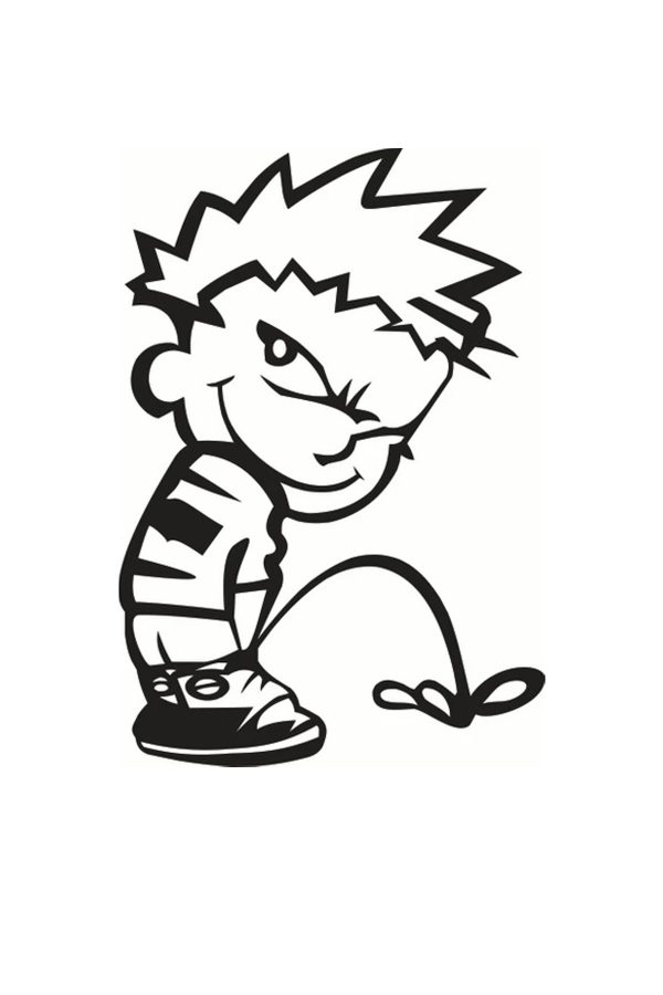 Calvin - Oto Sticker - Araba Sticker - 13x20cm