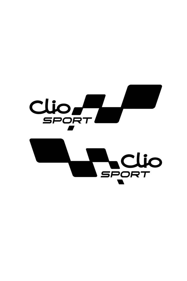 2 Adet Renault Clio Sport Oto Sticker Araba Sticker - Oto Sticker - 25 cm