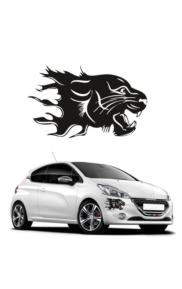 Panter Oto Sticker - Araba Sticker - Oto Sticker - 20x20cm