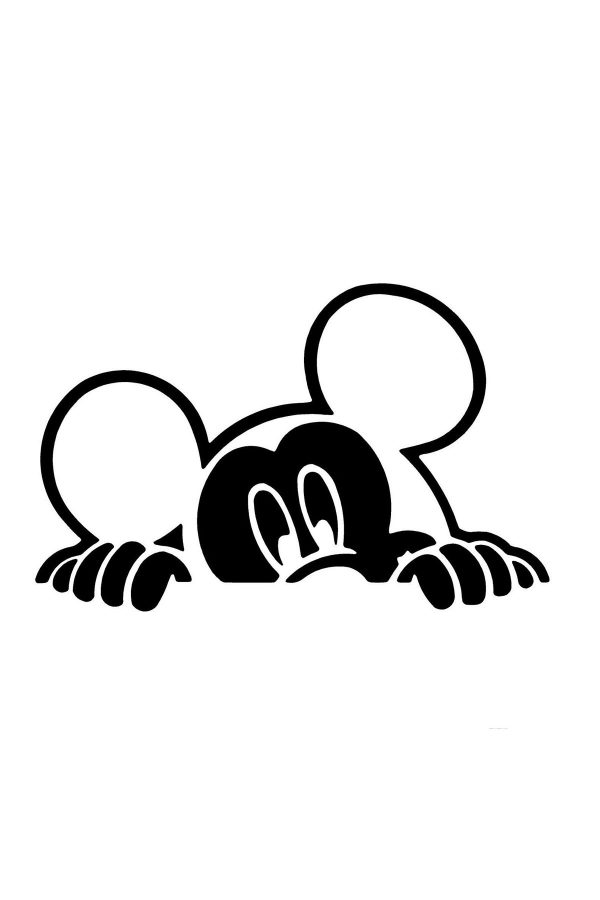 Mickey Mouse Oto Sticker - Araba Sticker 30 Cm