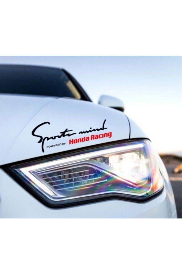 Honda Racing Mind Kaput Üzerinde Araba Sticker Yapıştırması
