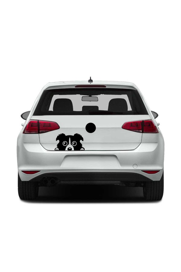 Bagajdan Bakan Köpek Sticker Araba Sticker Oto Sticker 30x17 Cm