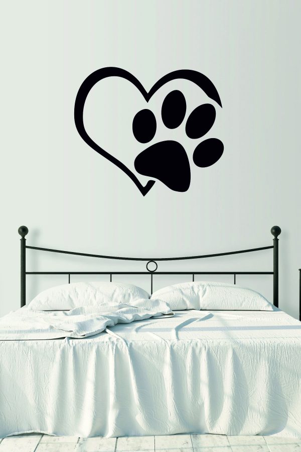 Kalpli Ve Patili Duvar Sticker - Home Sticker - Duvar Sticker