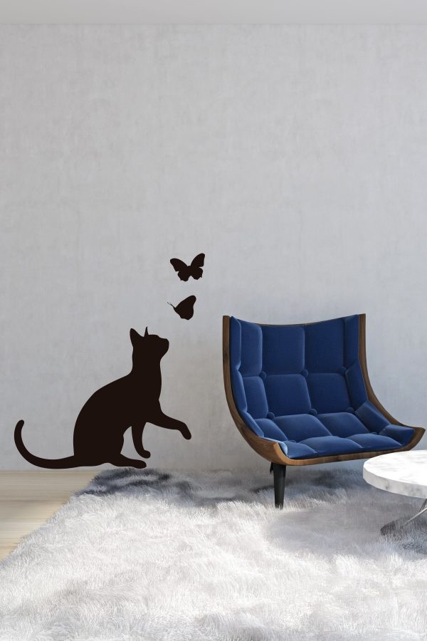 Duvar Dekorasyonu Kedi Sticker - Home Sticker - Duvar Sticker