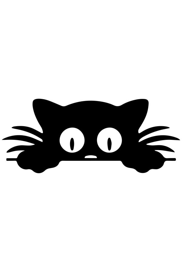 Bagajdan Bakan Kedi Oto Sticker Araba Cam Sticker 20x8 Cm