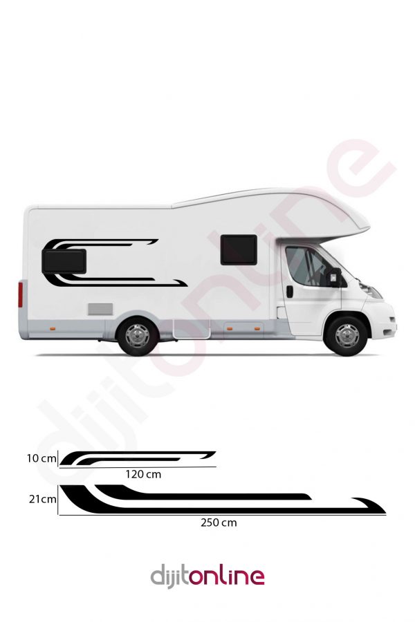 Karavan Sticker Oto Sticker 250x21 Cm 120x10 Cm