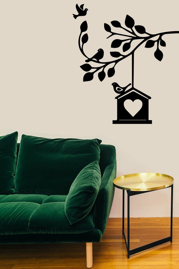 Ağaç Evi Sticker - Duvar Sticker - Home Sticker 90x79 Cm