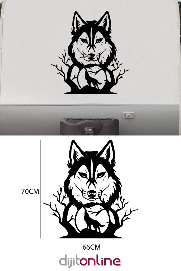 Kurt Karavan Sticker Oto Sticker Araba Sticker 70x66 Cm