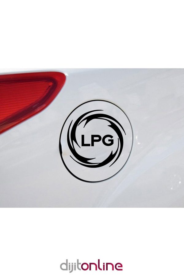 Depo Yakıt Kapağı LPG Sticker - Oto Sticker - Araba Sticker 12x11 Cm