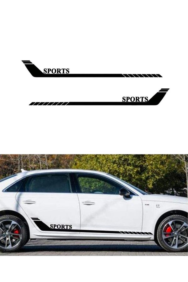 Marşpiyel Şerit Sports Sticker 2 Adet Oto Sticker - 160x 23 cm