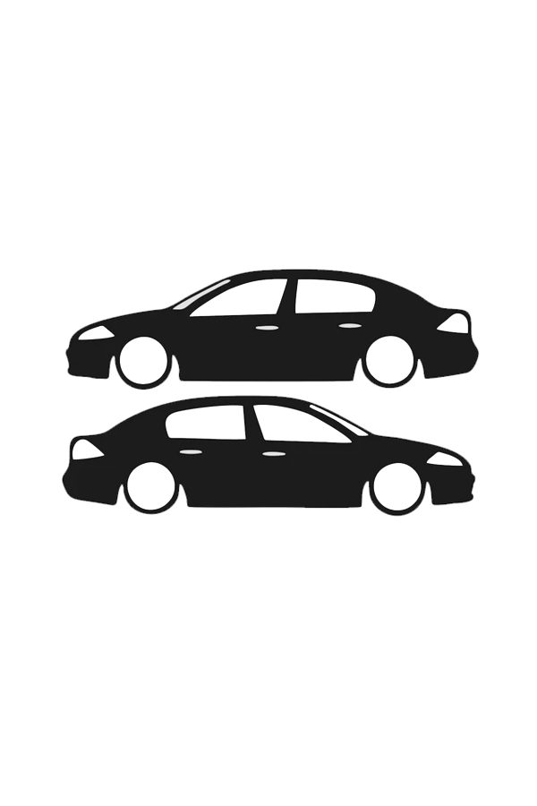Renault Megane 2 Adet Basık Sticker- Oto Sticker - 15x5cm