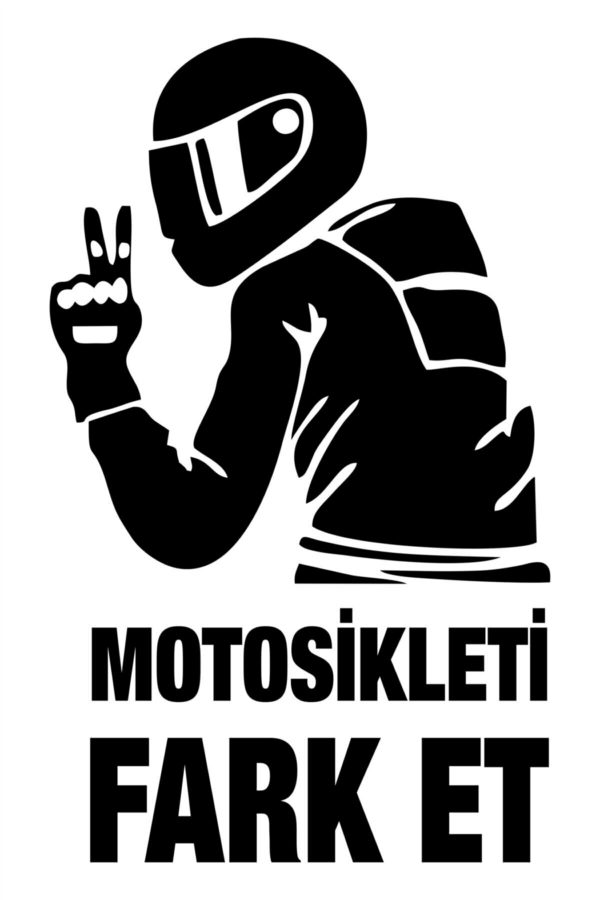 Motosikleti Fark Et Oto Araba Cam Motosiklet Sticker Siyah 15 X 9 Cm