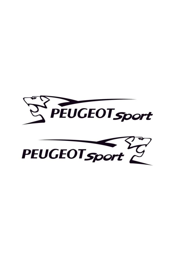 Peugeot Sport 2 Adet Araba Araç Kaput Araba Sticker - Oto Sticker - 45x10cm
