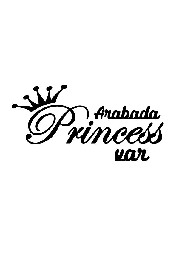Arabada Prenses Var Araba Sticker 30x15cm