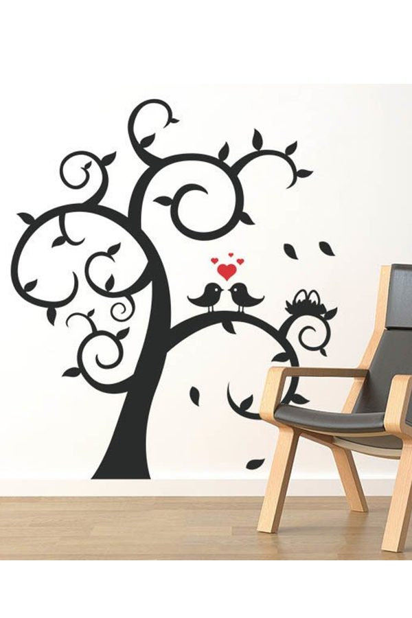 Romantik Kuşlar Duvar Sticker - Home Sticker - Duvar Sticker