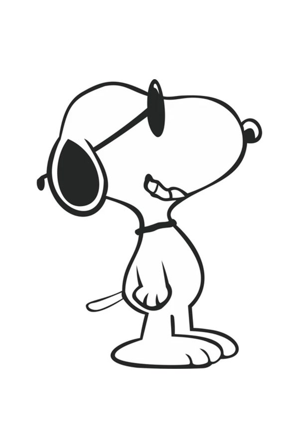 Gülen Snoopy Oto Sticker - Araba Sticker - 30cm