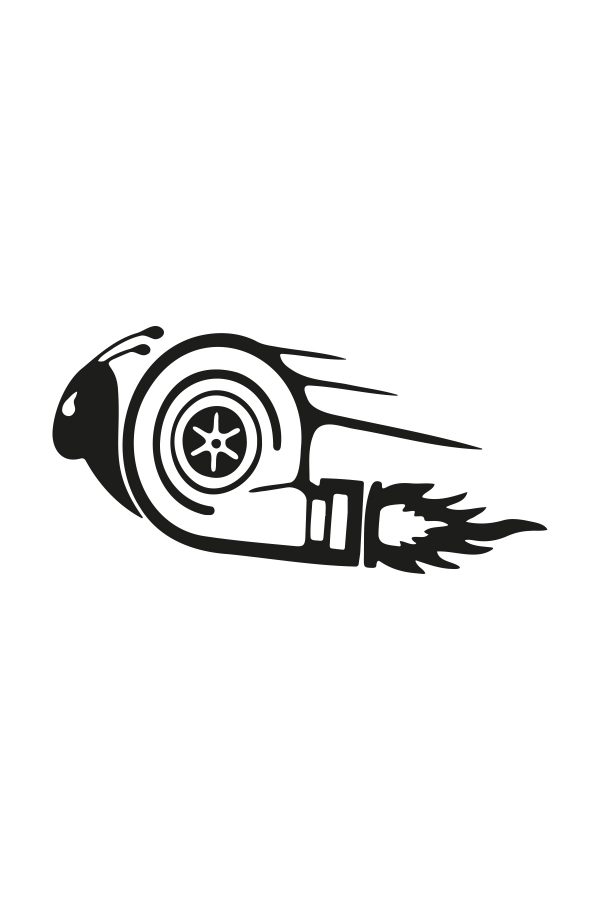 Turbo Salyangoz Oto Sticker 25x12cm