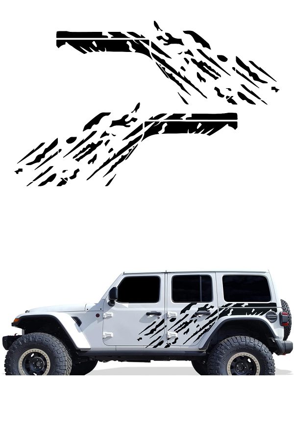 2 adet - Off Road Sticker - Leke Sticker - Arazi Sticker 120x60cm