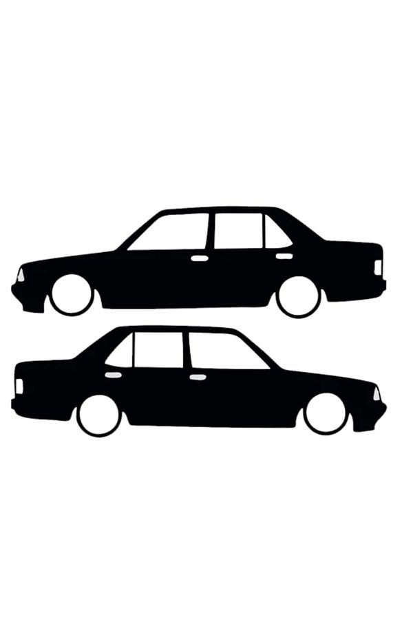 2 Adet Tofaş Basık Sticker - Oto Sticker - Araba Sticker - 15x5cm