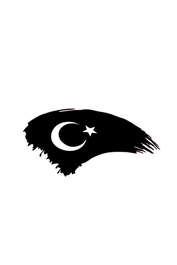 Türk Bayrağı Oto Kapı Cam Kaput Sticker - Oto Sticker - Araba Sticker - 20CM