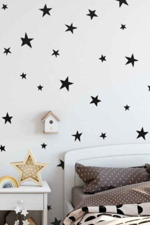 Siyah Yıldız Sticker - Home Sticker - Duvar Sticker
