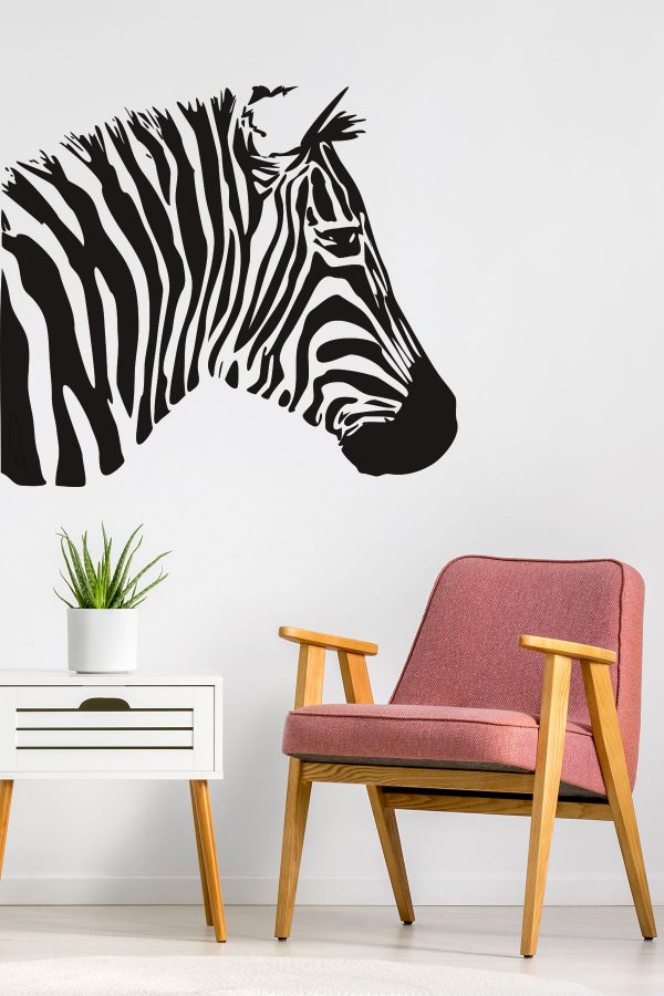 Zebra Duvar Sticker - Ev Sticker - Duvar Sticker - 70x70cm
