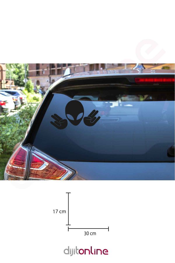 Arka Cam Sticker - Oto Sticker - Araba Sticker 17x30 Cm
