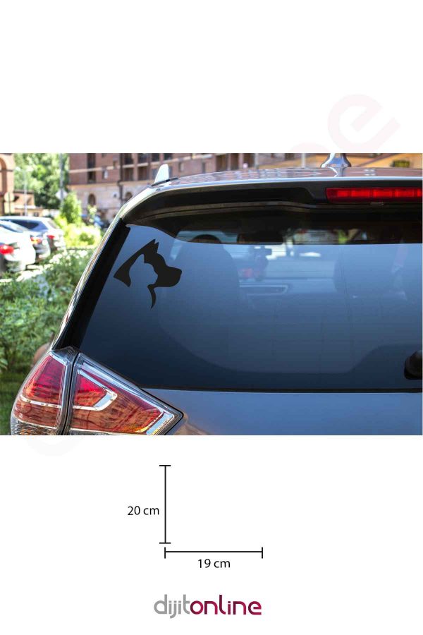Arka Cam Sticker - Oto Sticker - Araba Sticker 20X19 Cm