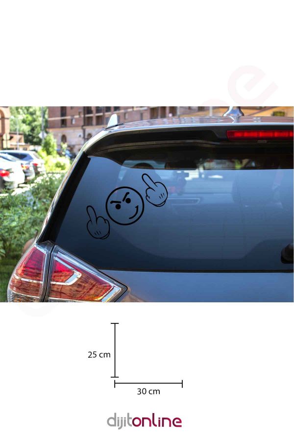Arka Cam Sticker - Oto Sticker - Araba Sticker 25x30 Cm