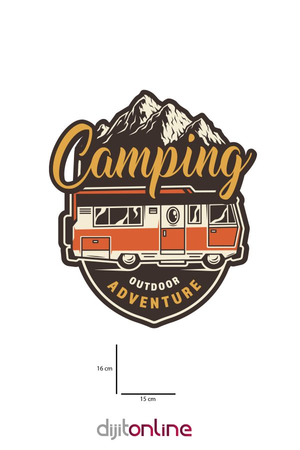 Off Road Camping Adventure Kamp Offroad Sticker Karavan 15x17 cm