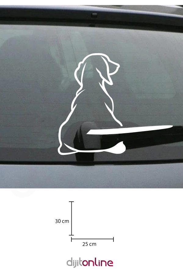 Köpek Cam Silecekleri Sticker - Oto Sticker - 30cm