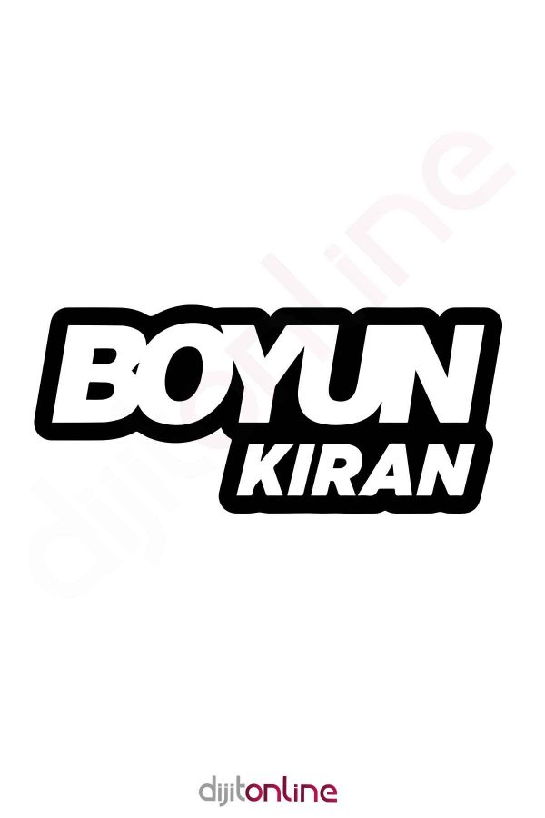 Boyun Kıran Oto Cam Sticker Araba Sticker 30x13cm