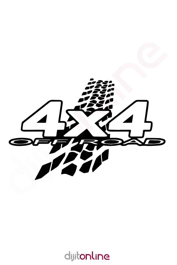 Off Road Sticker Lastik Izi Oto Araba Sticker 40x26Cm