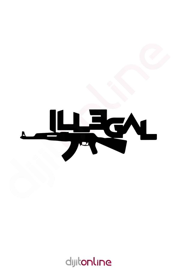 Illegal Sticker Araba Sticker Oto Sticker 17x7Cm