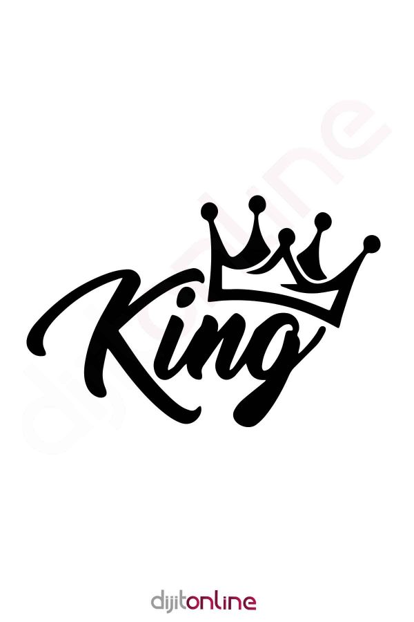Kral Tacı King Oto Sticker Araba Cam Sticker 25x15cm