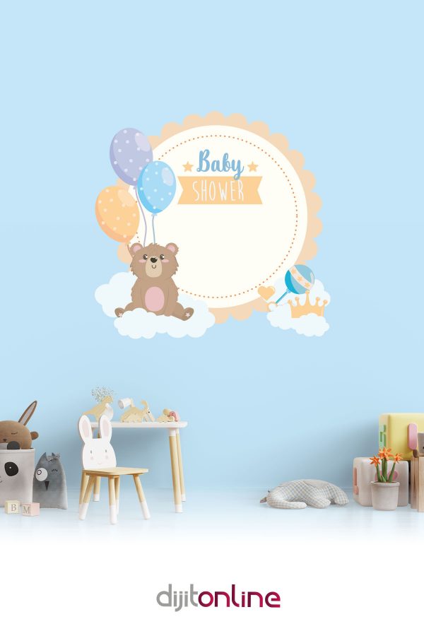 Bebek Ayı Sticker - Çocuk Odası Sticker - 90x85cm